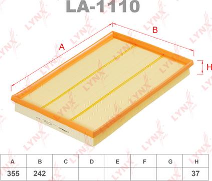 LYNXauto LA-1110 - Gaisa filtrs autospares.lv