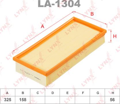 LYNXauto LA-1304 - Gaisa filtrs autospares.lv