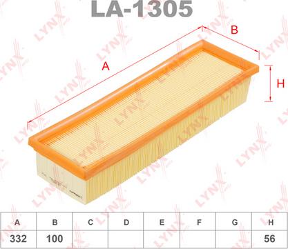 LYNXauto LA-1305 - Gaisa filtrs autospares.lv