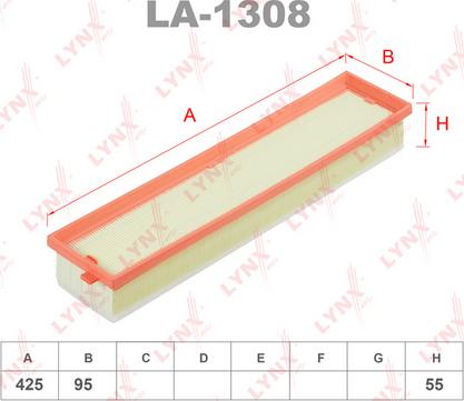 LYNXauto LA-1308 - Air Filter, engine www.autospares.lv