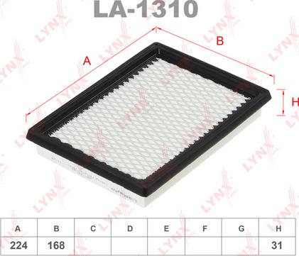 LYNXauto LA-1310 - Gaisa filtrs www.autospares.lv