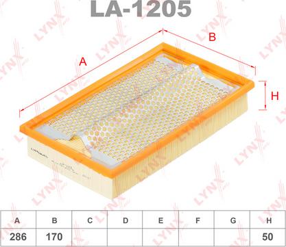 LYNXauto LA-1205 - Gaisa filtrs autospares.lv