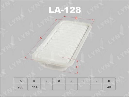 LYNXauto LA-128 - Gaisa filtrs www.autospares.lv