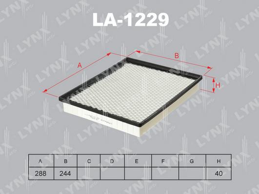 LYNXauto LA-1229 - Gaisa filtrs www.autospares.lv