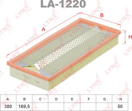 LYNXauto LA-1220 - Gaisa filtrs autospares.lv