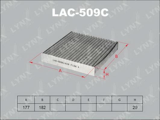 LYNXauto LAC-509C - Filter, interior air www.autospares.lv