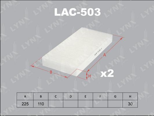 LYNXauto LAC-503 - Filtrs, Salona telpas gaiss autospares.lv