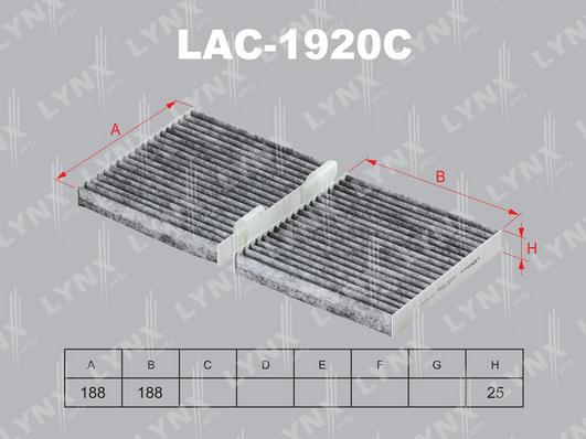 LYNXauto LAC-1920C - Filtrs, Salona telpas gaiss autospares.lv