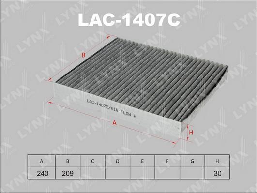 LYNXauto LAC-1407C - Filtrs, Salona telpas gaiss www.autospares.lv