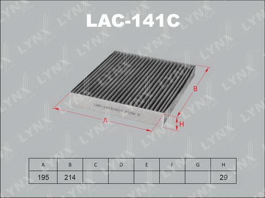 LYNXauto LAC-141C - Filter, interior air www.autospares.lv