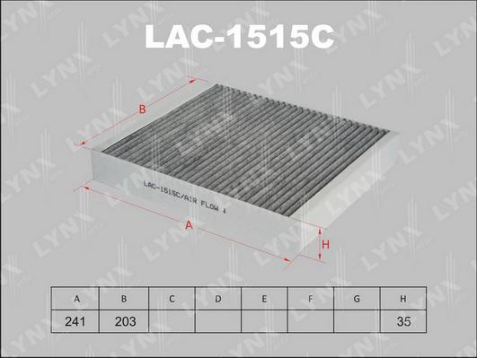 LYNXauto LAC-1515C - Filtrs, Salona telpas gaiss www.autospares.lv