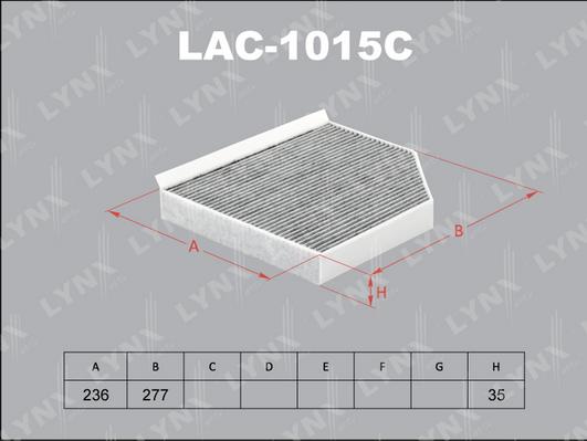 LYNXauto LAC-1015C - Filter, interior air www.autospares.lv