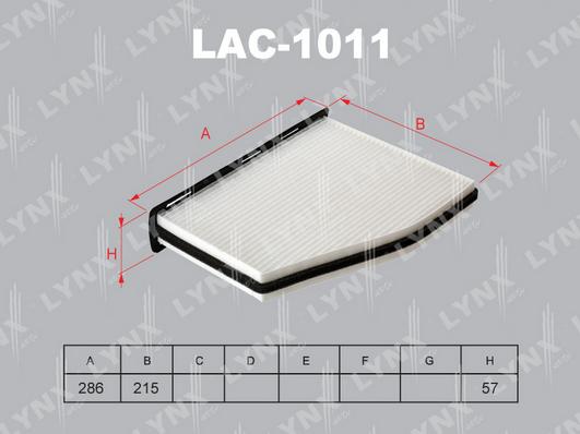 LYNXauto LAC-1011 - Filter, interior air www.autospares.lv