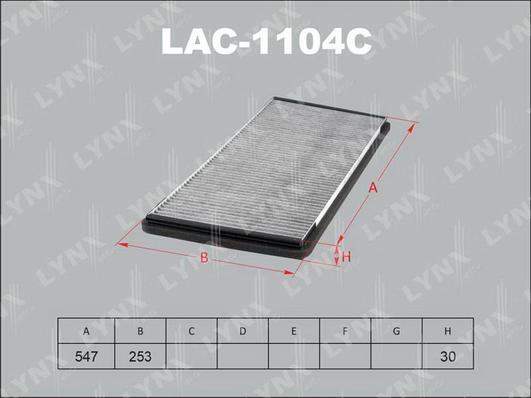 LYNXauto LAC-1104C - Filter, interior air www.autospares.lv