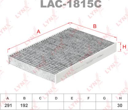 LYNXauto LAC-1815C - Filtrs, Salona telpas gaiss www.autospares.lv