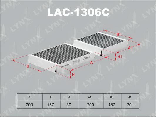 LYNXauto LAC-1306C - Filtrs, Salona telpas gaiss autospares.lv