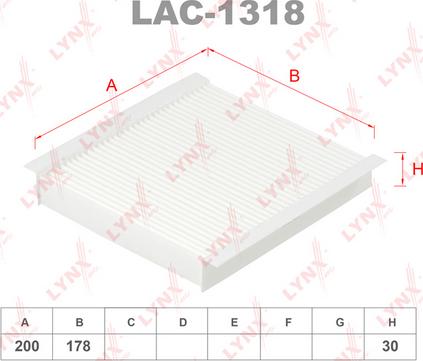 LYNXauto LAC-1318 - Filtrs, Salona telpas gaiss autospares.lv