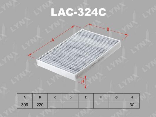 LYNXauto LAC-324C - Filtrs, Salona telpas gaiss www.autospares.lv