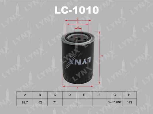 LYNXauto LC-1010 - Eļļas filtrs autospares.lv