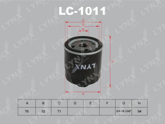 LYNXauto LC-1011 - Eļļas filtrs autospares.lv