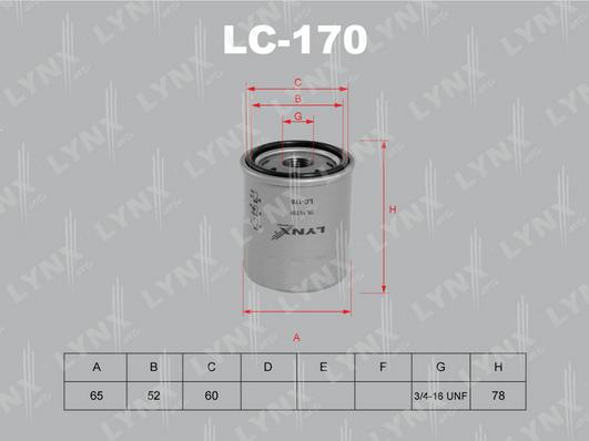 LYNXauto LC-170 - Oil Filter www.autospares.lv