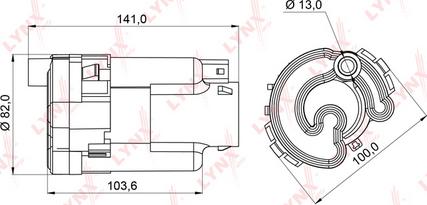 LYNXauto LF-991M - Топливный фильтр www.autospares.lv