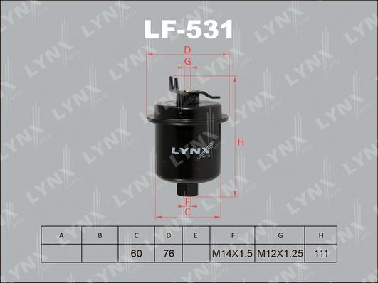 LYNXauto LF-531 - Degvielas filtrs autospares.lv