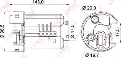 LYNXauto LF-164M - Топливный фильтр www.autospares.lv