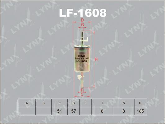 LYNXauto LF-1608 - Degvielas filtrs autospares.lv