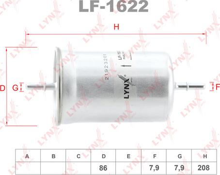 LYNXauto LF-1622 - Degvielas filtrs autospares.lv