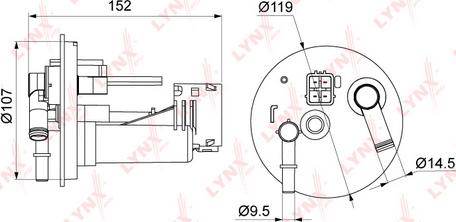 LYNXauto LF-1000M - Degvielas filtrs www.autospares.lv