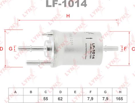 LYNXauto LF-1014 - Degvielas filtrs www.autospares.lv