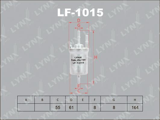 LYNXauto LF-1015 - Fuel filter www.autospares.lv