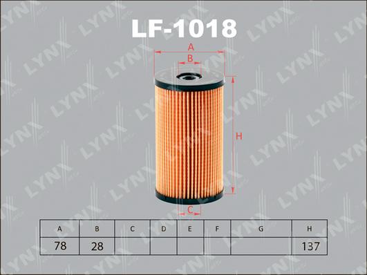 LYNXauto LF-1018 - Fuel filter www.autospares.lv