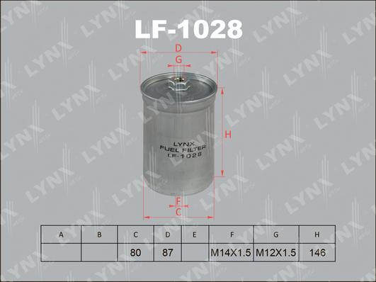 LYNXauto LF-1028 - Fuel filter www.autospares.lv