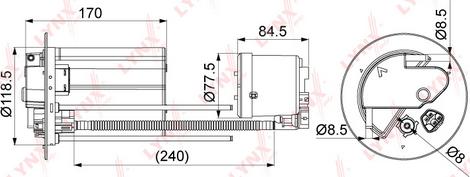 LYNXauto LF-1075M - Топливный фильтр www.autospares.lv