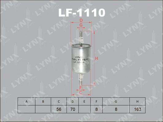 LYNXauto LF-1110 - Degvielas filtrs autospares.lv