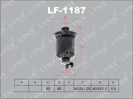 LYNXauto LF-1187 - Degvielas filtrs autospares.lv