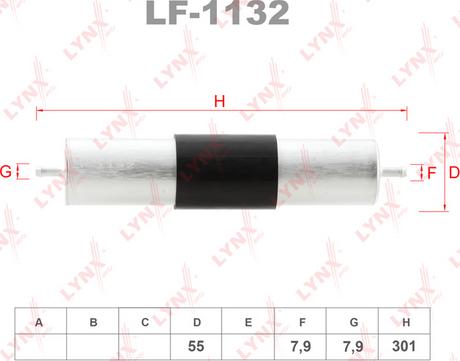 LYNXauto LF-1132 - Degvielas filtrs www.autospares.lv