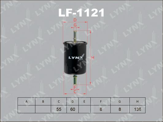 LYNXauto LF-1121 - Degvielas filtrs autospares.lv