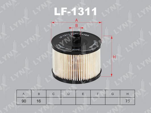 LYNXauto LF-1311 - Degvielas filtrs www.autospares.lv