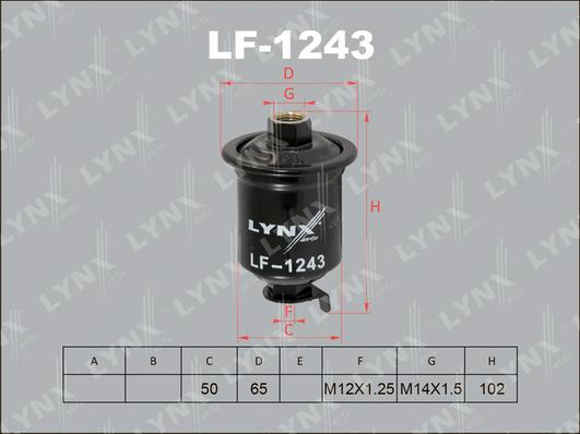 LYNXauto LF-1243 - Топливный фильтр www.autospares.lv