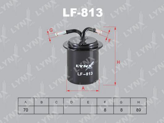 LYNXauto LF-813 - Fuel filter www.autospares.lv