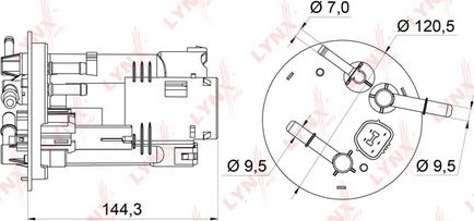 LYNXauto LF-362M - Degvielas filtrs autospares.lv