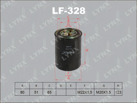 LYNXauto LF-328 - Degvielas filtrs autospares.lv