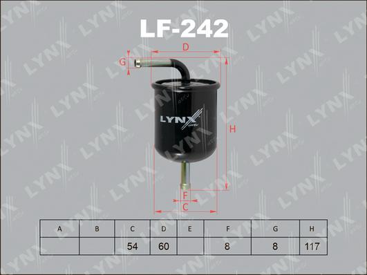 LYNXauto LF-242 - Degvielas filtrs www.autospares.lv