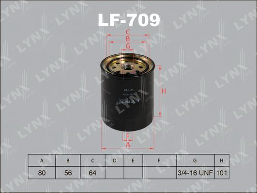 LYNXauto LF-709 - Fuel filter www.autospares.lv