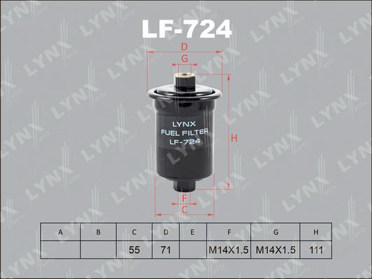 LYNXauto LF-724 - Degvielas filtrs autospares.lv