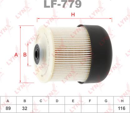 LYNXauto LF-779 - Degvielas filtrs www.autospares.lv