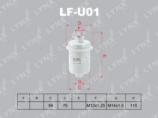 LYNXauto LF-U01 - Degvielas filtrs autospares.lv